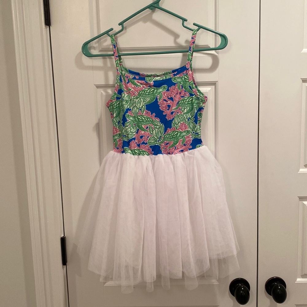 Pete and Lucy Turtle Print Tulle dress size 7/8